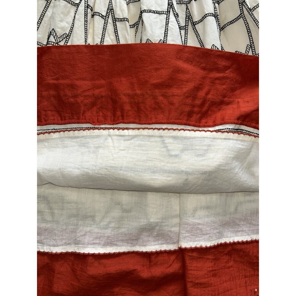 Anthropologie Edme & Esyllte Mendoza Codex Embroidered Skirt Sz 6 Boho Festival - Picture 8 of 10